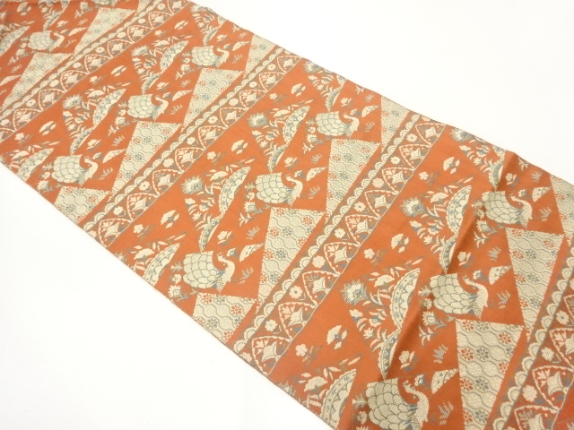 花鳥模様織出し名古屋帯